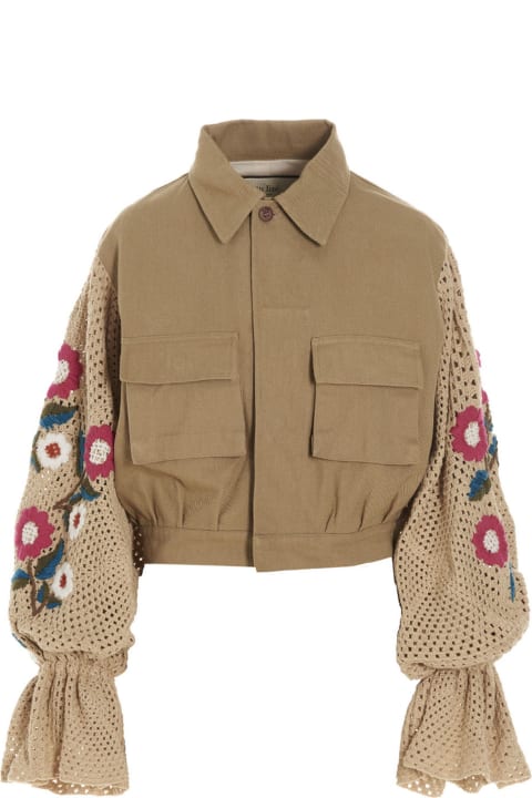 ウィメンズ Tu Lizéのコート＆ジャケット Tu Lizé Crochet Sleeves Jacket