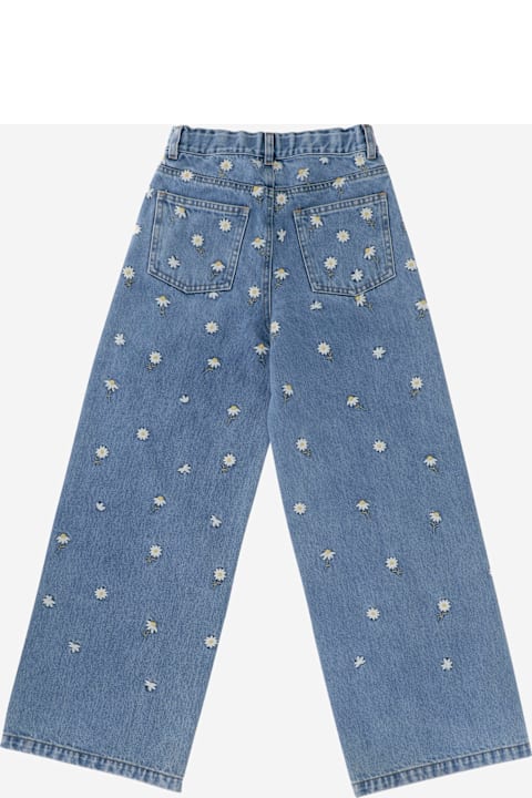 Il Gufo Clothing for Girls Il Gufo Jeans With Floral Embroidery