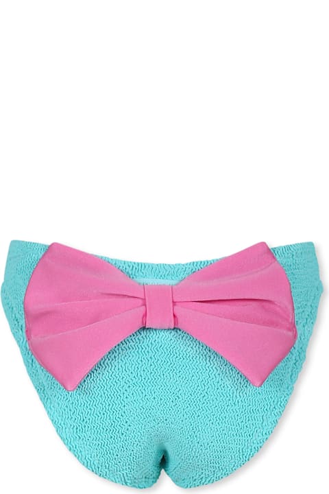 Homeware MC2 Saint Barth Green Swim Briefs For Girl With Bow