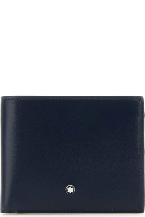 Montblanc Accessories for Women Montblanc Blue Leather Wallet