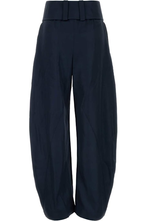 J.W. Anderson Clothing for Women J.W. Anderson Navy Blue Satin Wide-leg Pant