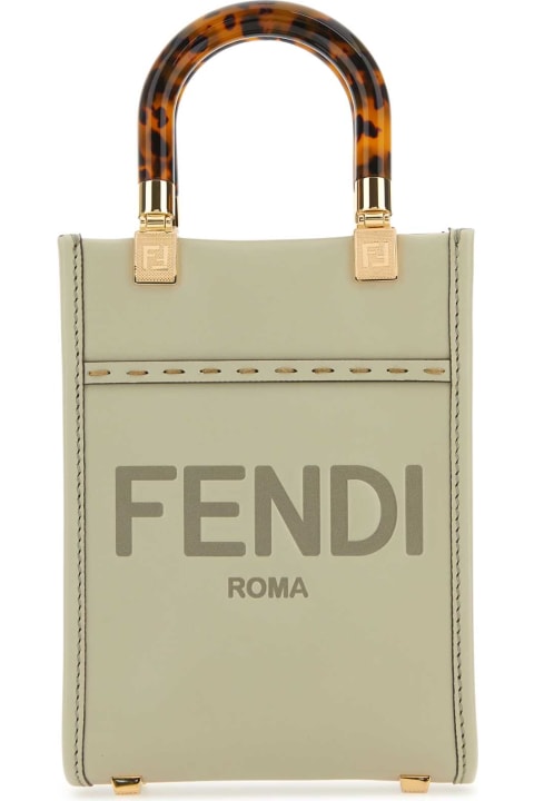Fendi Bags for Women Fendi Pastel Green Leather Mini Sunshine Handbag