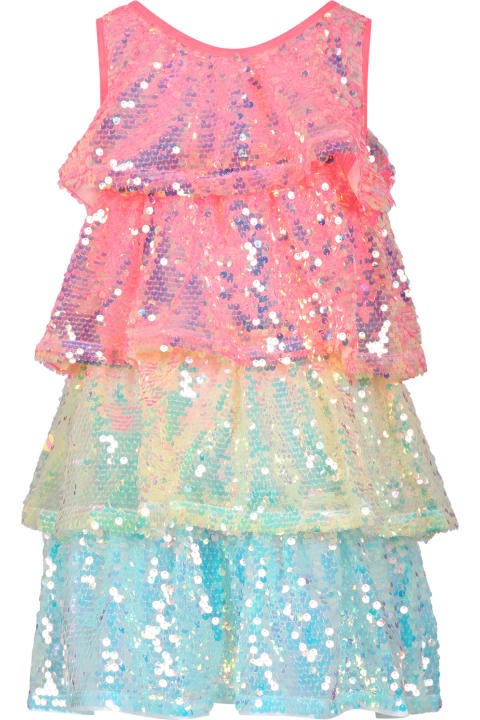 Dresses for Girls Billieblush Multicolor Elegant Dress For Girl With Sequins
