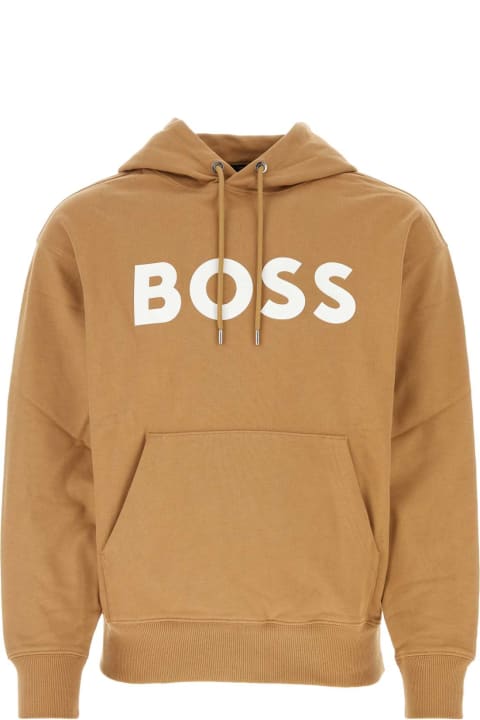 Hugo Boss Fleeces & Tracksuits for Men Hugo Boss Camel Cotton Sweatshirt