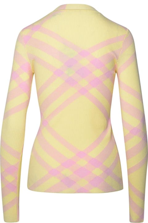 Sweaters for Women Burberry Check-pattern Ribbed-knit Crewneck Jumper