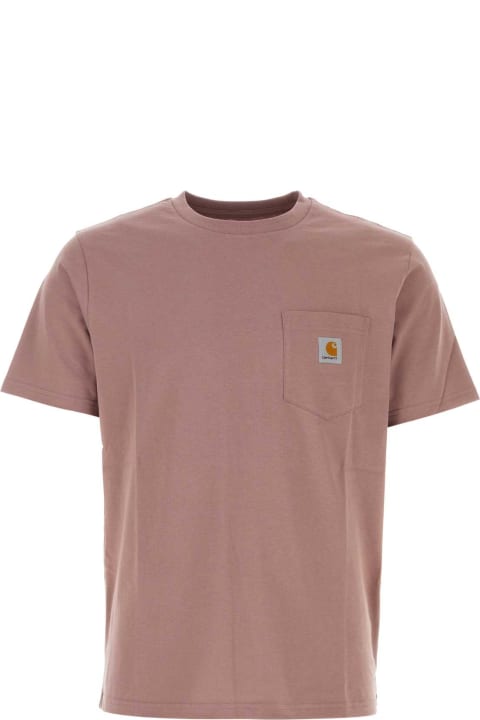 メンズ新着アイテム Carhartt Antiqued Pink Cotton S/s Pocket T-shirt