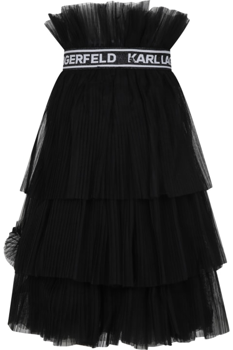 ガールズ Karl Lagerfeld Kidsのボトムス Karl Lagerfeld Kids Black Fuchsia Skirt For Girl