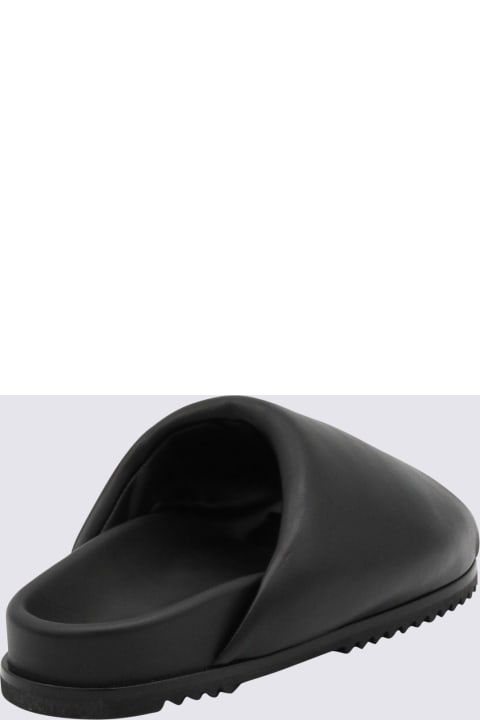 Rick Owens Sandals for Women Rick Owens Black Leather Flats
