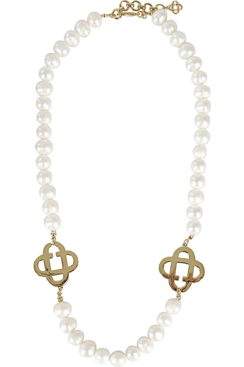Casablanca Necklaces for Women Casablanca Medium Pearl Logo Necklace