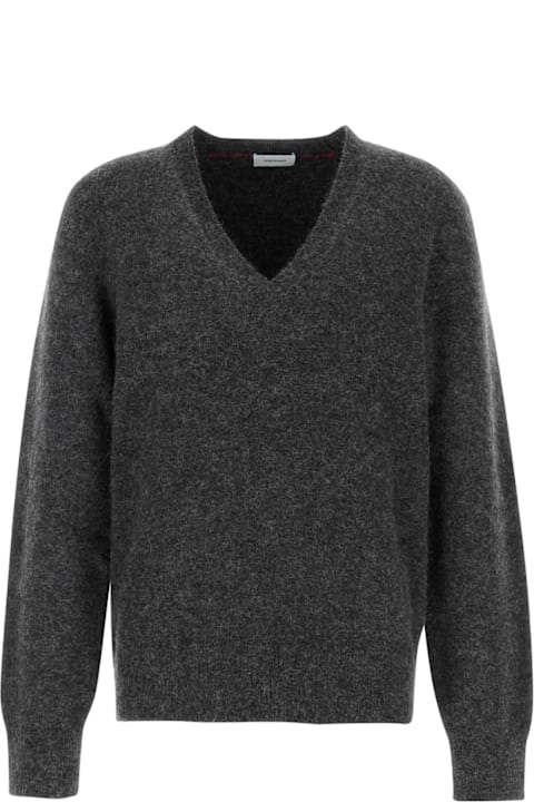 Homeware Ferragamo Charcoal Stretch Alpaca Blend Sweater