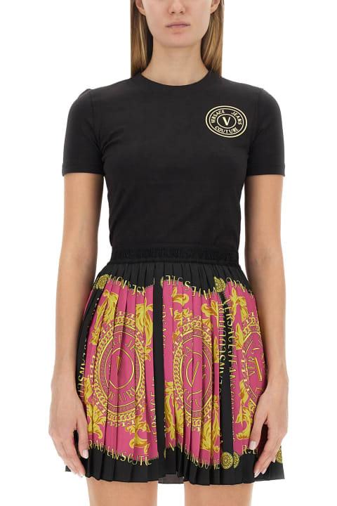 Versace Jeans Couture for Women Versace Jeans Couture Stretch Cotton T-shirt With Logo