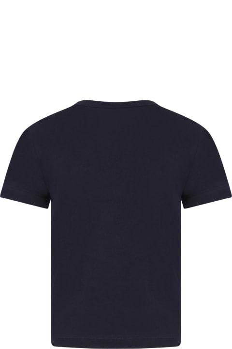 Fashion for Kids Petit Bateau Blue T-shirt For Boy With Logo