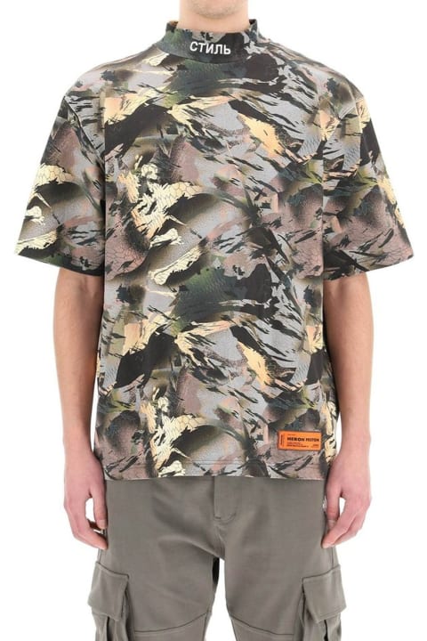 ウィメンズ HERON PRESTONのトップス HERON PRESTON Camouflage Print T-shirt