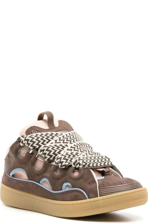 Sneakers for Women Lanvin "curb" Sneakers In Brown Leather
