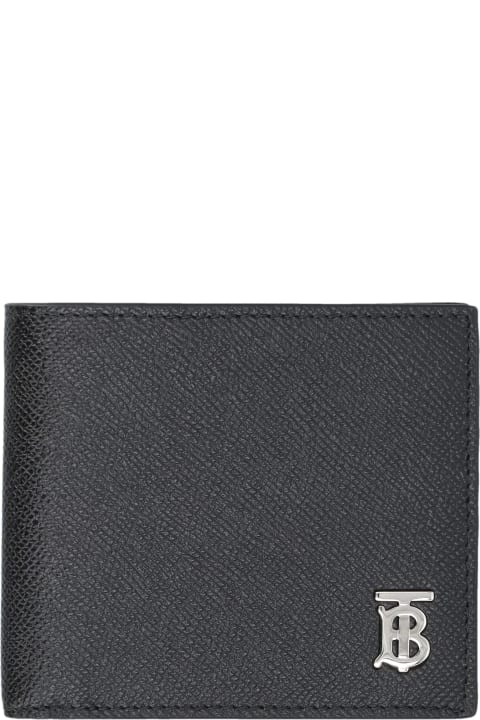 Burberry Grainy Leather TB Bifold Coin Wallet
