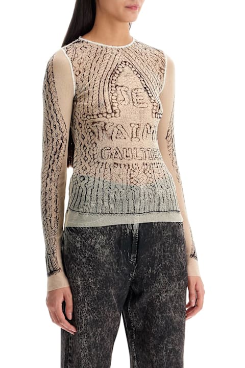 Jean Paul Gaultier ملابس علوية لـ السيدات Jean Paul Gaultier Mesh 'je T'aime'