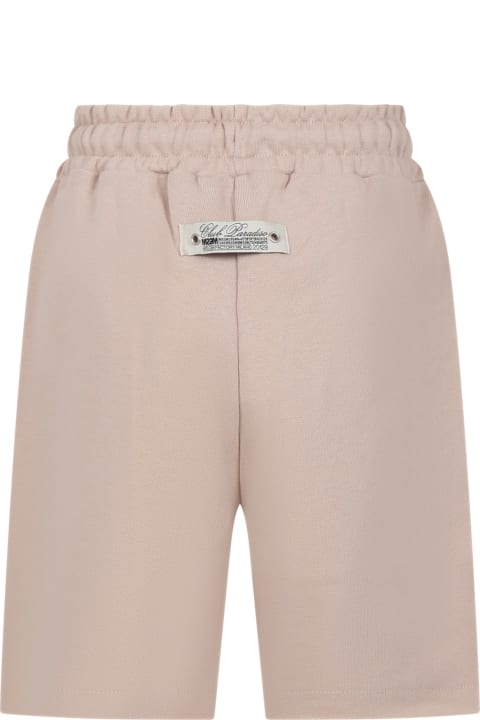 MSGM Bottoms for Women MSGM Beige Shorts For Boy With Logo