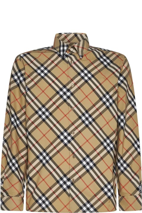 Burberry for Men Burberry Beige Cotton Shirt