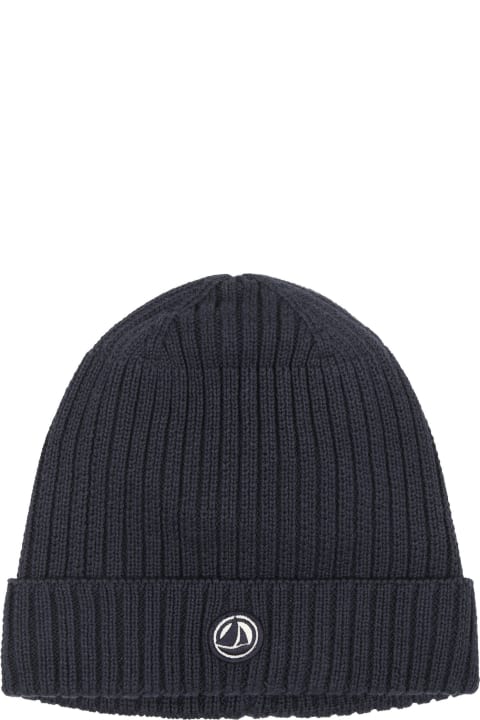 Homeware Petit Bateau Blue Hat For Baby Boy With Logo