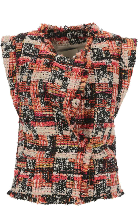 Isabel Marant Coats & Jackets for Women Isabel Marant Djiroy Frayed Edge Tweed Vest
