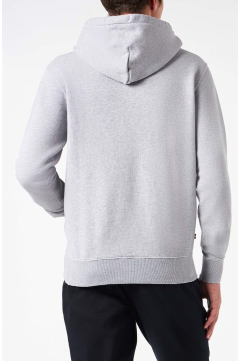 Homeware MC2 Saint Barth Man Grey Hoodie With Not Today Embroidery