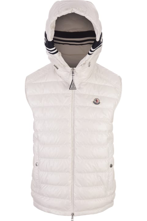Moncler Coats & Jackets for Men Moncler White Clai Padded Vest