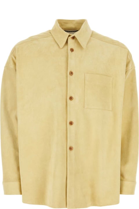 Marni for Men Marni Pastel Yellow Suede Shirt