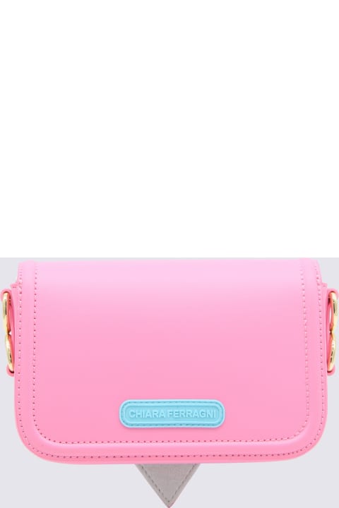 Fashion for Women Chiara Ferragni Pink Faux Leather Eyelike Shoulder Bag