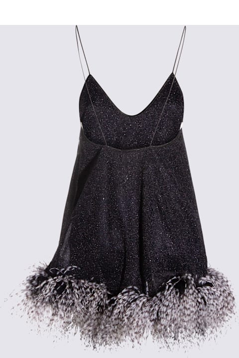 Oseree for Kids Oseree Black Lumiere Plumage Dress