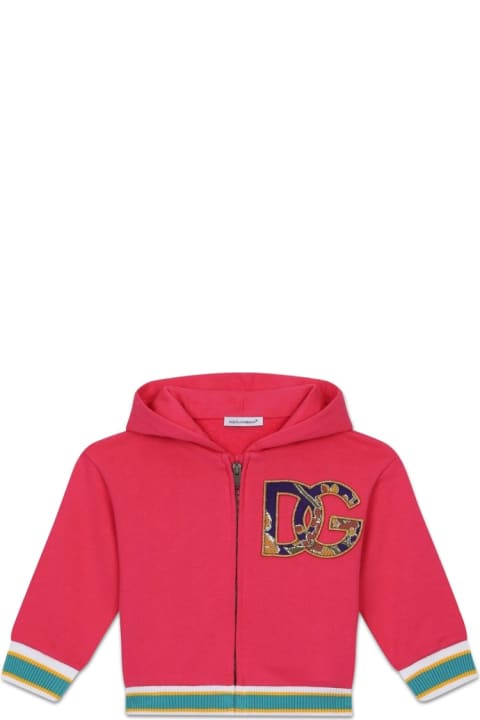 Dolce & Gabbana Sweaters & Sweatshirts for Baby Girls Dolce & Gabbana Zipper Hoodie
