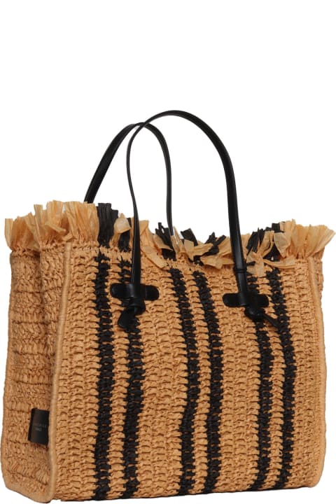 Bags for Women Gianni Chiarini Brown Raffia Shopper
