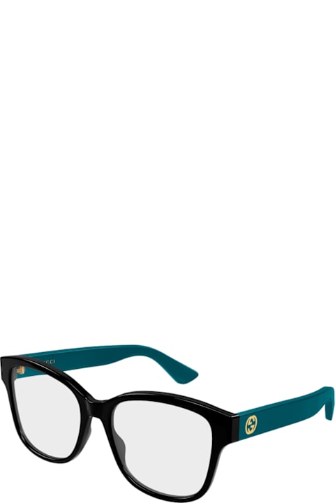 Gucci Eyewear for Kids Gucci Eyewear Gucci Gg1340o Linea Emblem 011 Black Blue Glasses