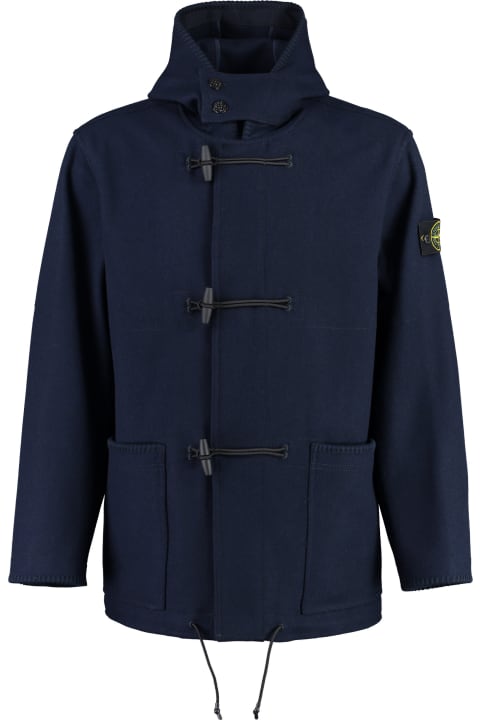 Coats & Jackets for Men Stone Island Wool Blend Coat