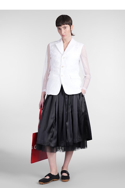 Comme des Garçons for Women Comme des Garçons Blazer In White Nylon