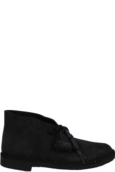 Boots for Men Clarks Round Toe Lace-up Ankle Boots