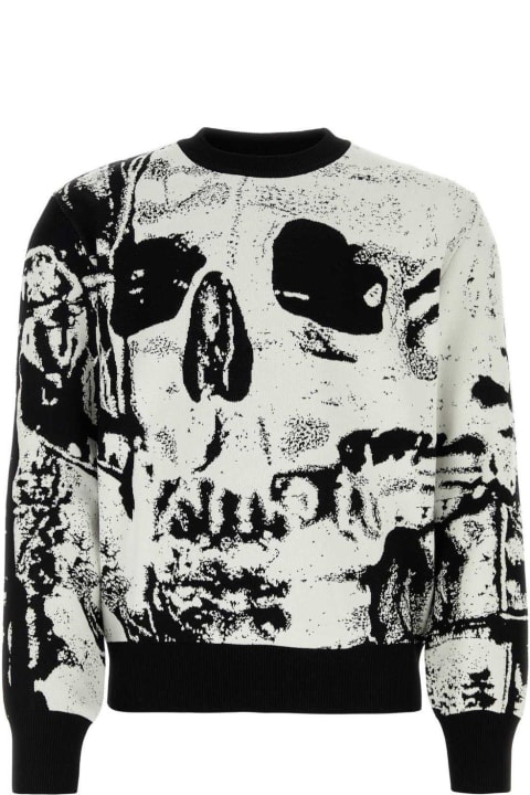 メンズ Alexander McQueenのフリース＆ラウンジウェア Alexander McQueen Embroidered Cotton Blend Sweater