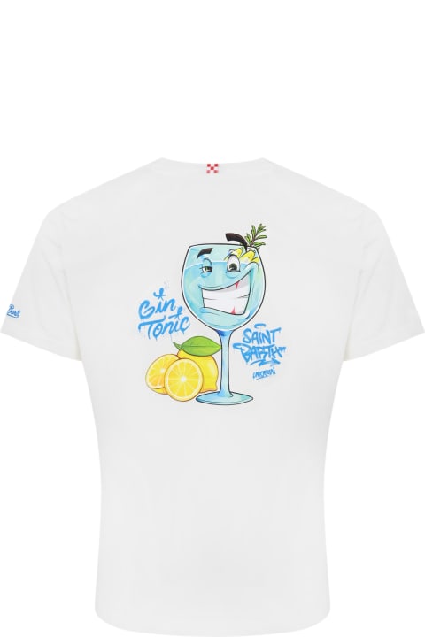 Clothing for Men MC2 Saint Barth T-shirt With Gin Tonic Print