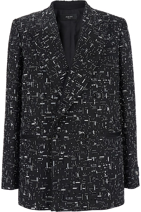 AMIRI معاطف وجواكت لـ القسم الرجالي AMIRI Beaded Fleck Db Blazer