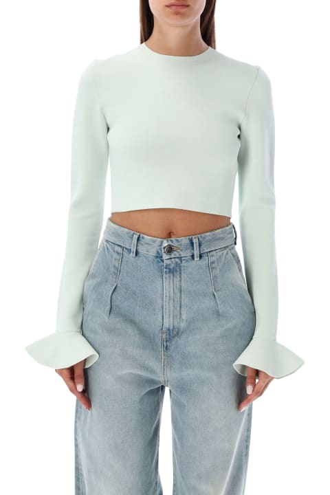 Fashion for Women J.W. Anderson Cropped Ruffled Sleeve Jumper