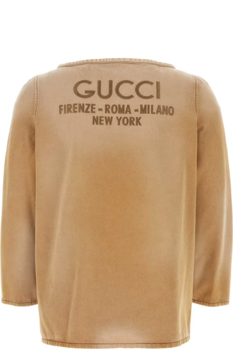 Gucci Topwear for Men Gucci Beige Cotton Oversize T-shirt