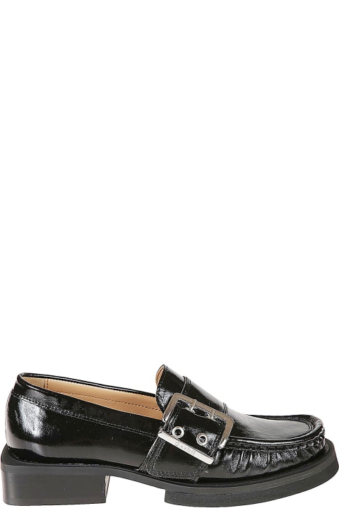 Shoes Sale for Women Ganni Block Heel Buckled Loafers