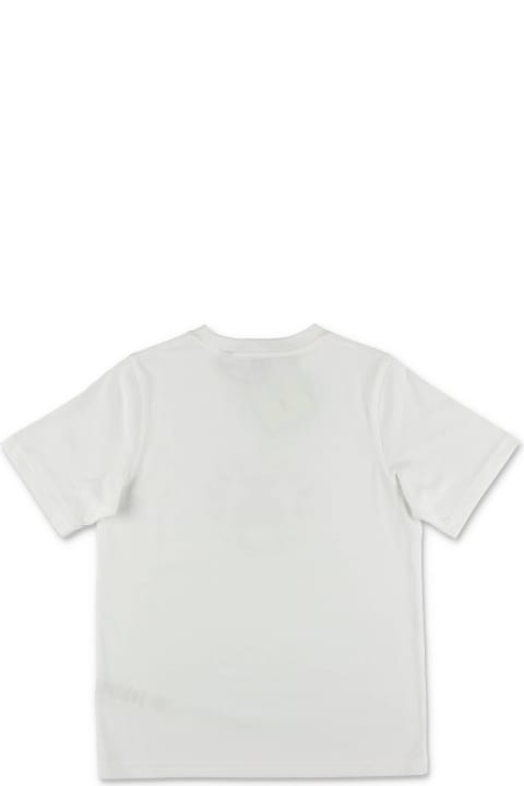 Burberry T-Shirts & Polo Shirts for Boys Burberry Burberry T-shirt Bianca In Jersey Di Cotone Bambino