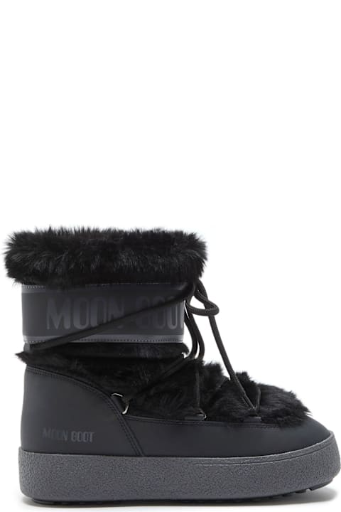 Moon Boot Shoes for Women Moon Boot Ltrack Tube Faux-fur Black Boots