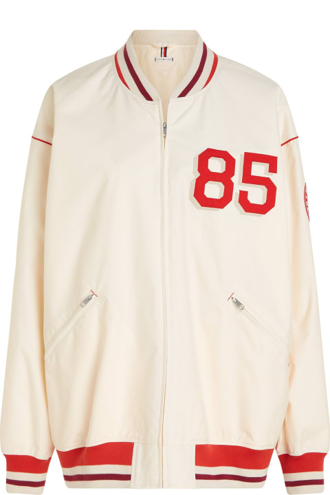 ウィメンズ Tommy Hilfigerのコート＆ジャケット Tommy Hilfiger Oversized Baseball Jacket With Crest