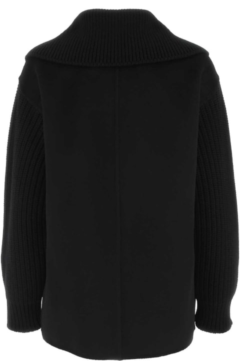 Prada Coats & Jackets for Women Prada Black Wool Blend Cardigan