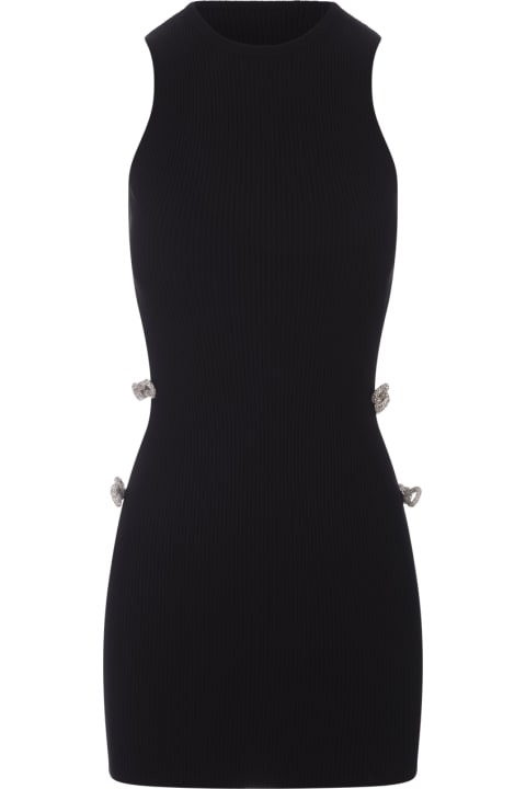 Sale for Women Mach & Mach Black Stretch Mini Dress With Applications
