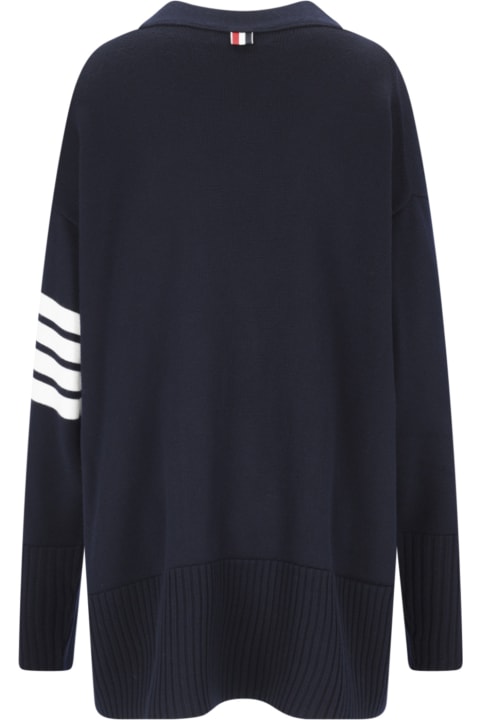 Homeware Thom Browne Thom Browne - Oversized Wool V-neck Cardigan