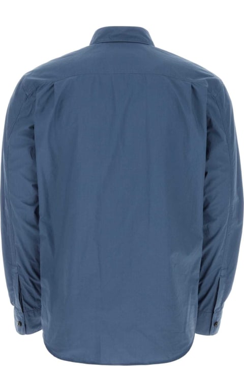 Stone Island Sweaters for Men Stone Island Air Force Blue Poplin Shirt