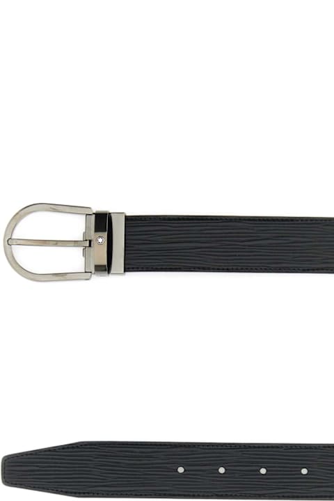 Montblanc لـ Men Montblanc Black Leather Belt
