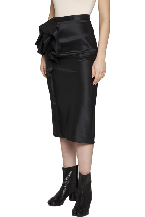 Fashion for Women Maison Margiela Floral Detail Midi Skirt